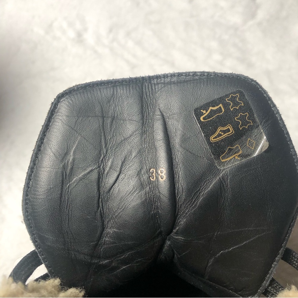 Moncler Authentic Gray Suede Patty Military Ankle Boots,Size-38 - Picture 6 of 16